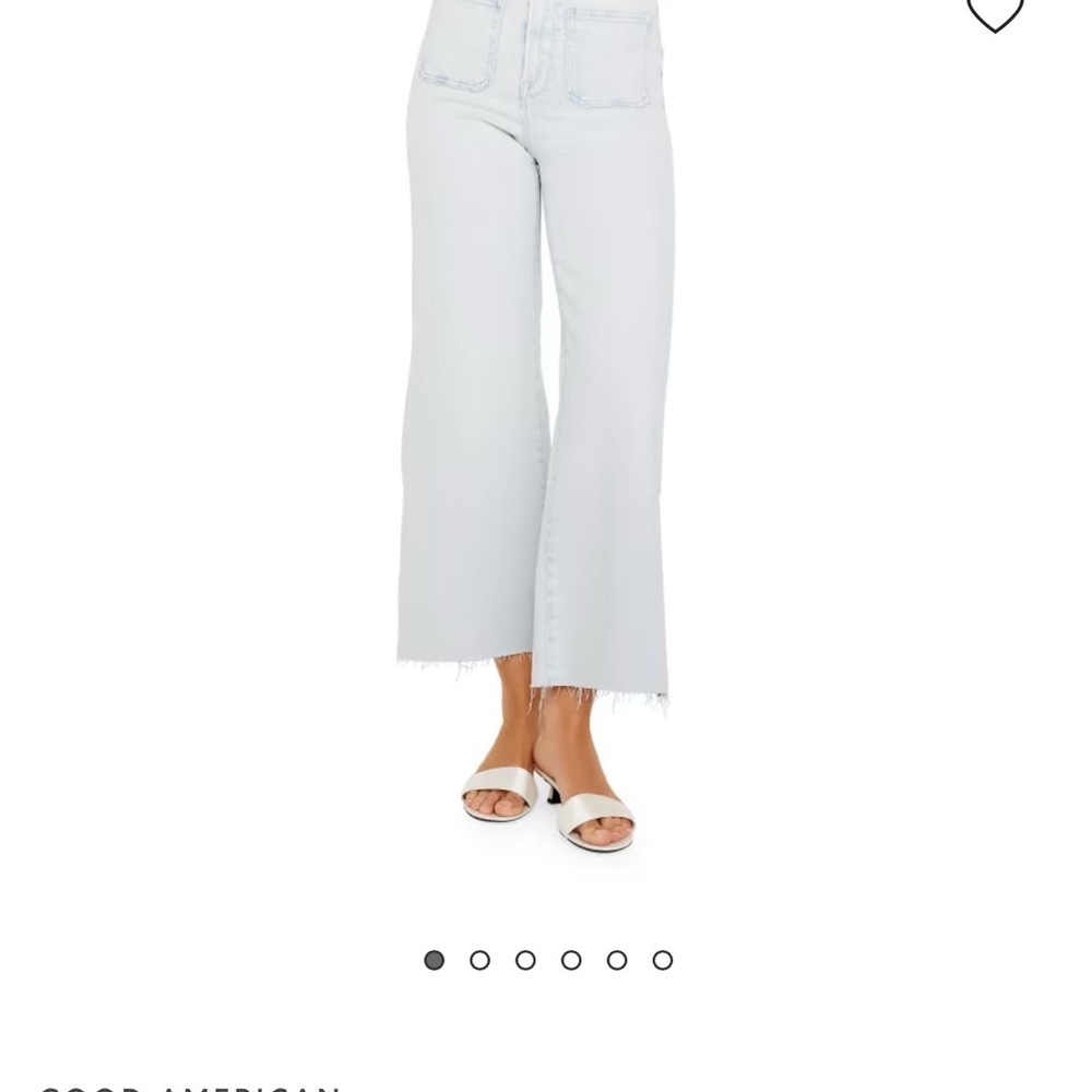 Good American Soft Tech Denim Palazzo Jeans